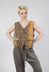 Patchwork Andriy Vest in Madras Yellow