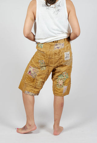 Patchwork Miner Shorts in Manger