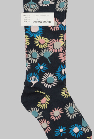 Patterned Socks in Tournesol Ardoise