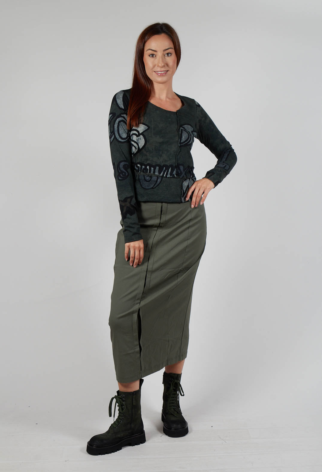 Pencil Skirt in Camp