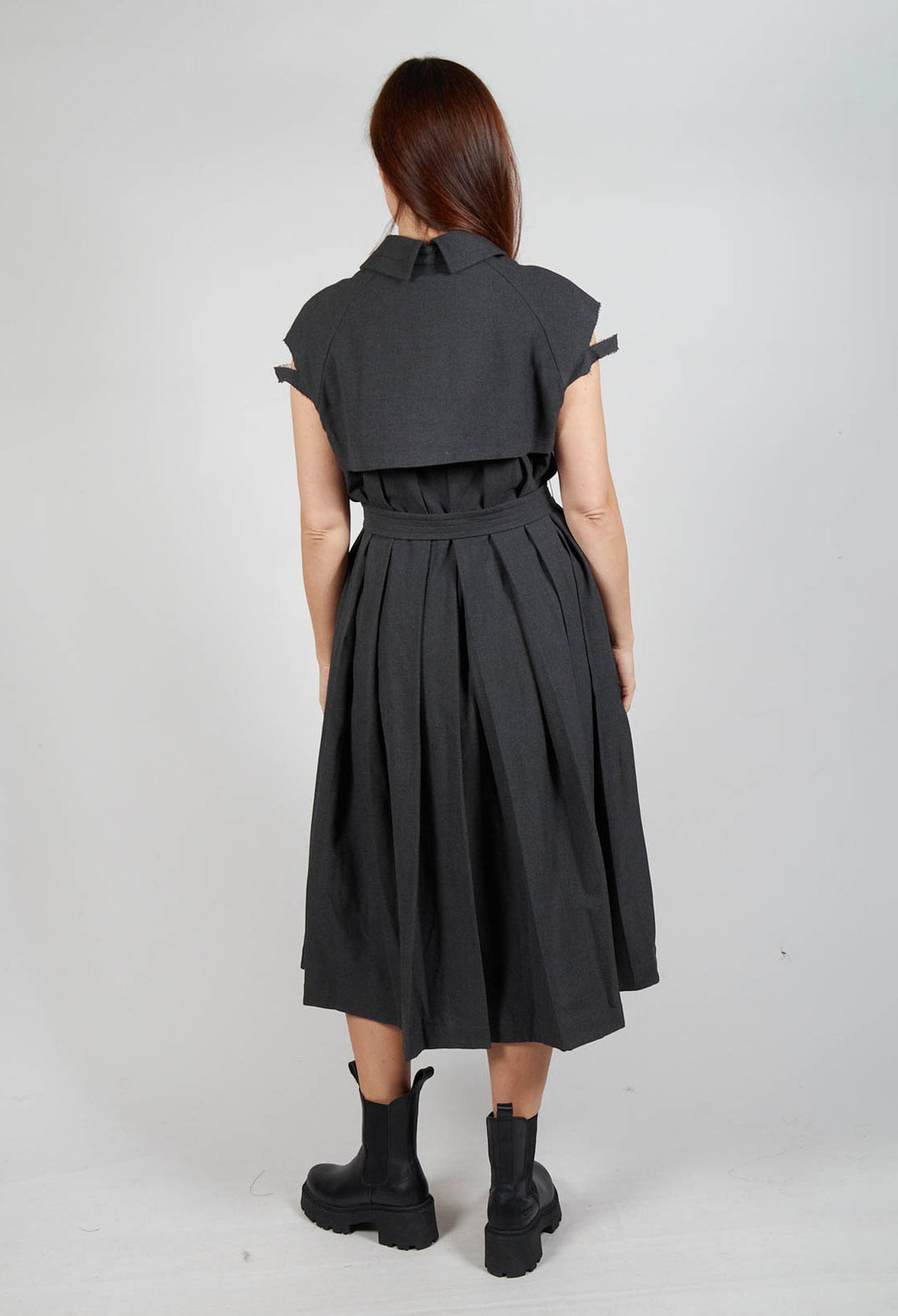 Peter Pan Dress in Charcoal