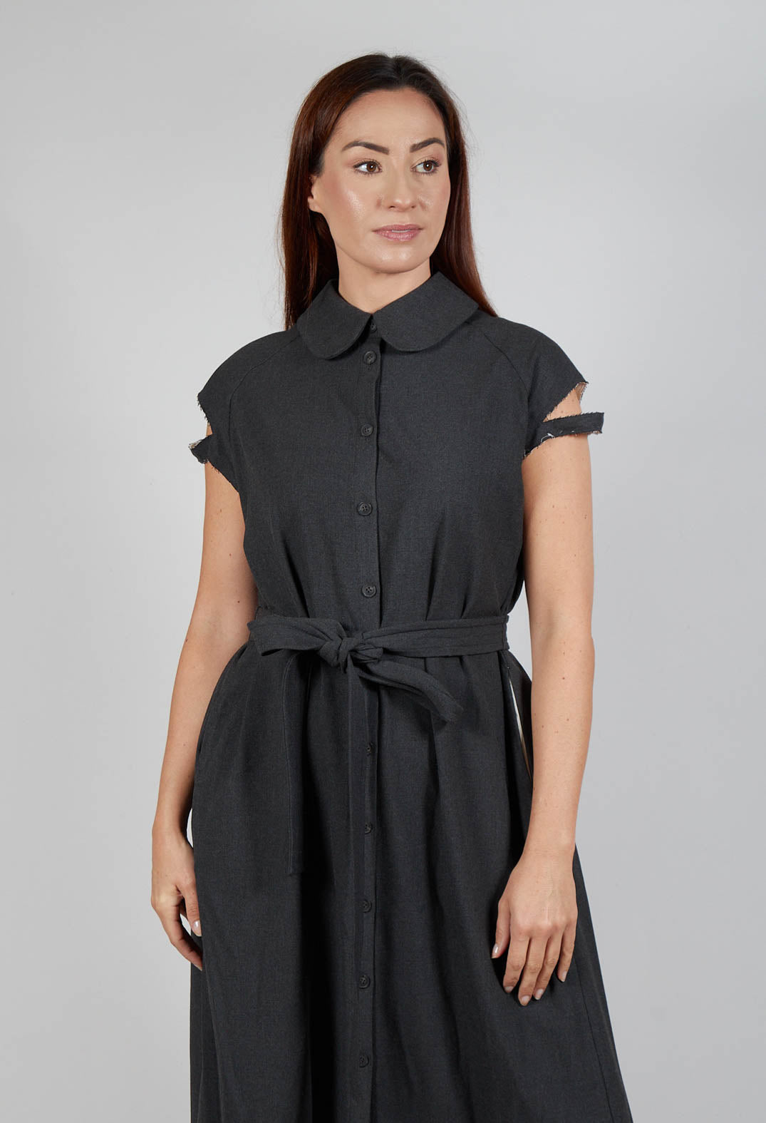 Peter Pan Dress in Charcoal