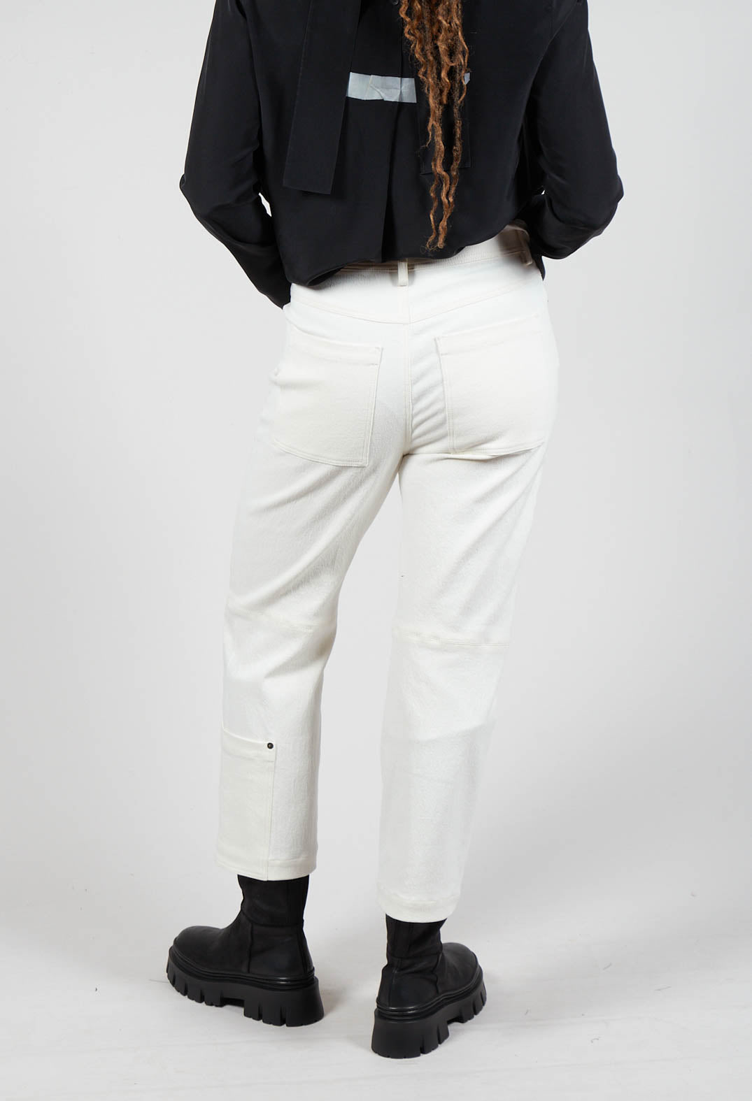 Pic Straight Leg Jeans in Off White