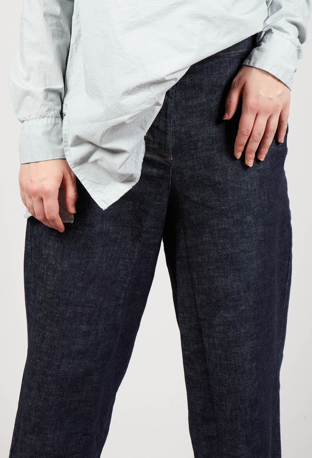 Pierfranca Trousers in Washed Denim