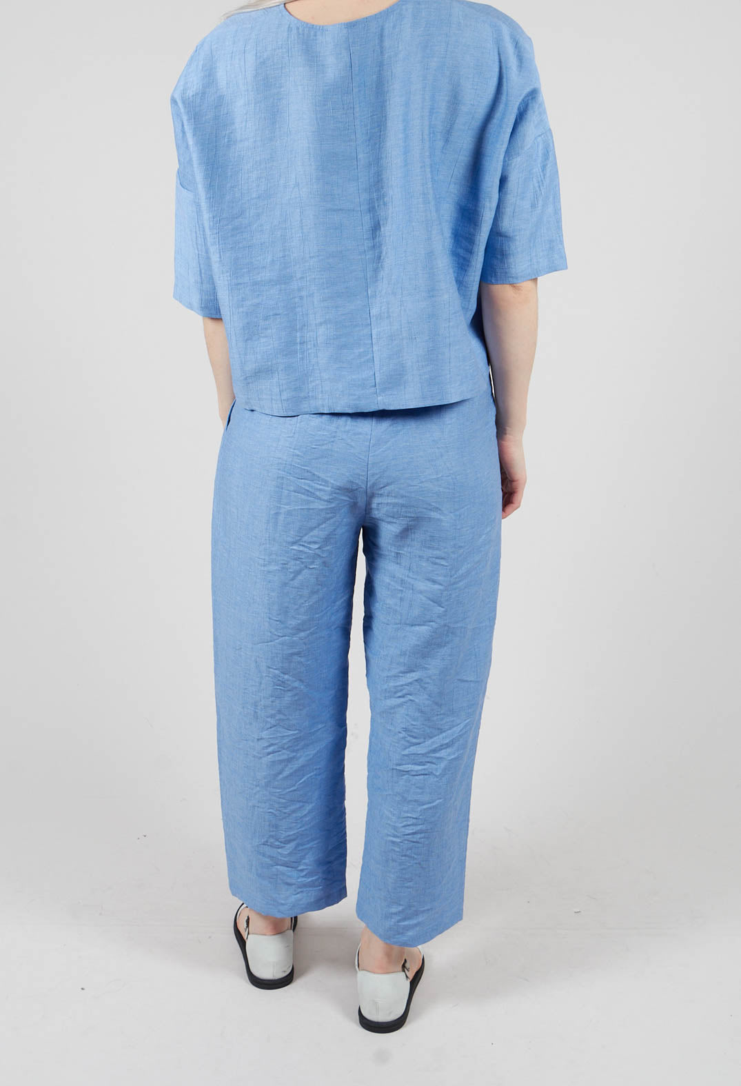 Pleat Front Trousers in Sky