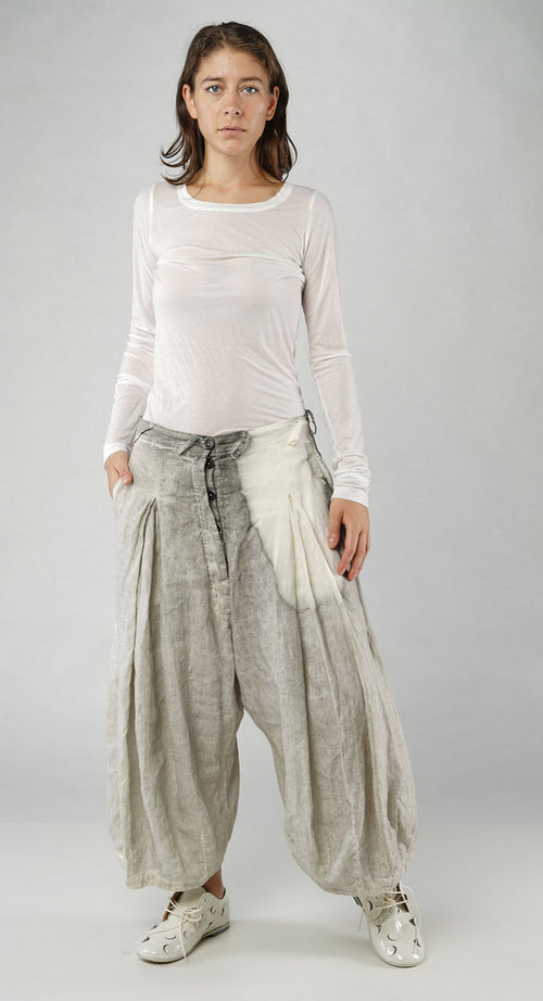 PRE-ORDER -  Pleat Linen Trousers in Asteroid Pigment (Pictured in Moon Pigment)