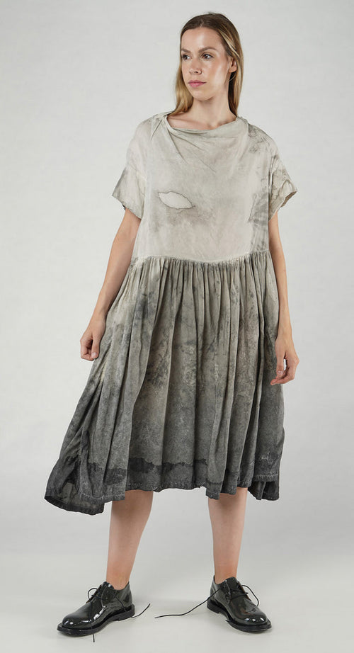 PRE-ORDER -  Pleat Skirt Dress in Asteroid Pigment