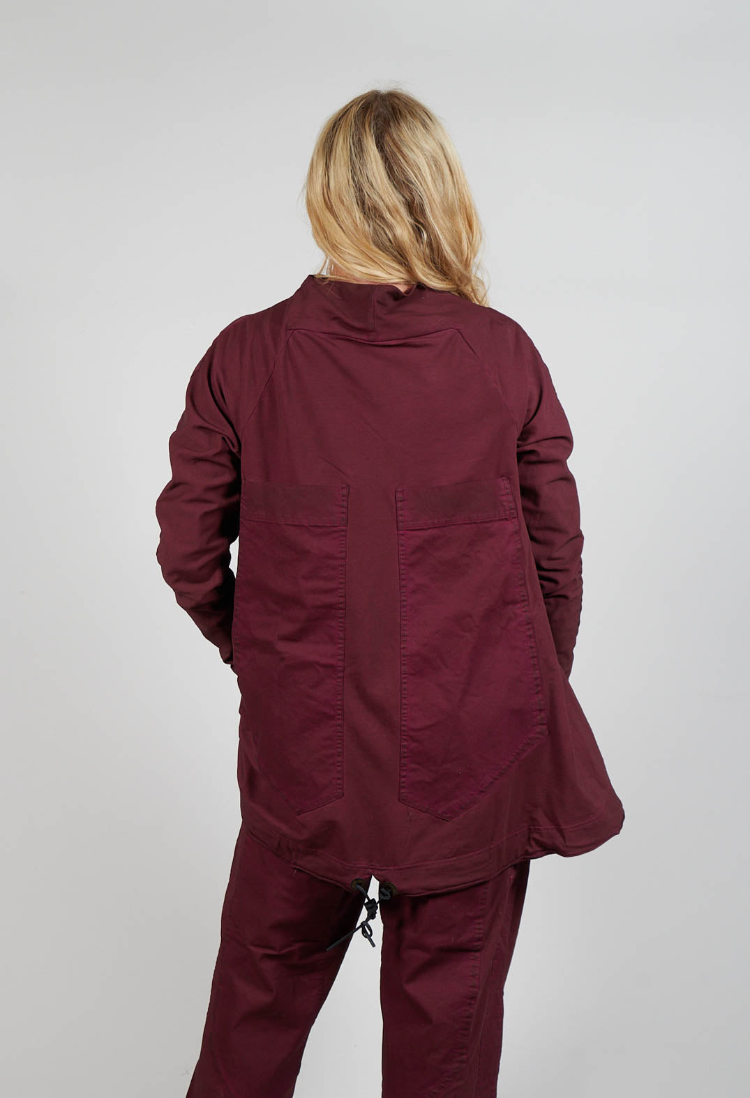 Pleat Top in Merlot Cloud