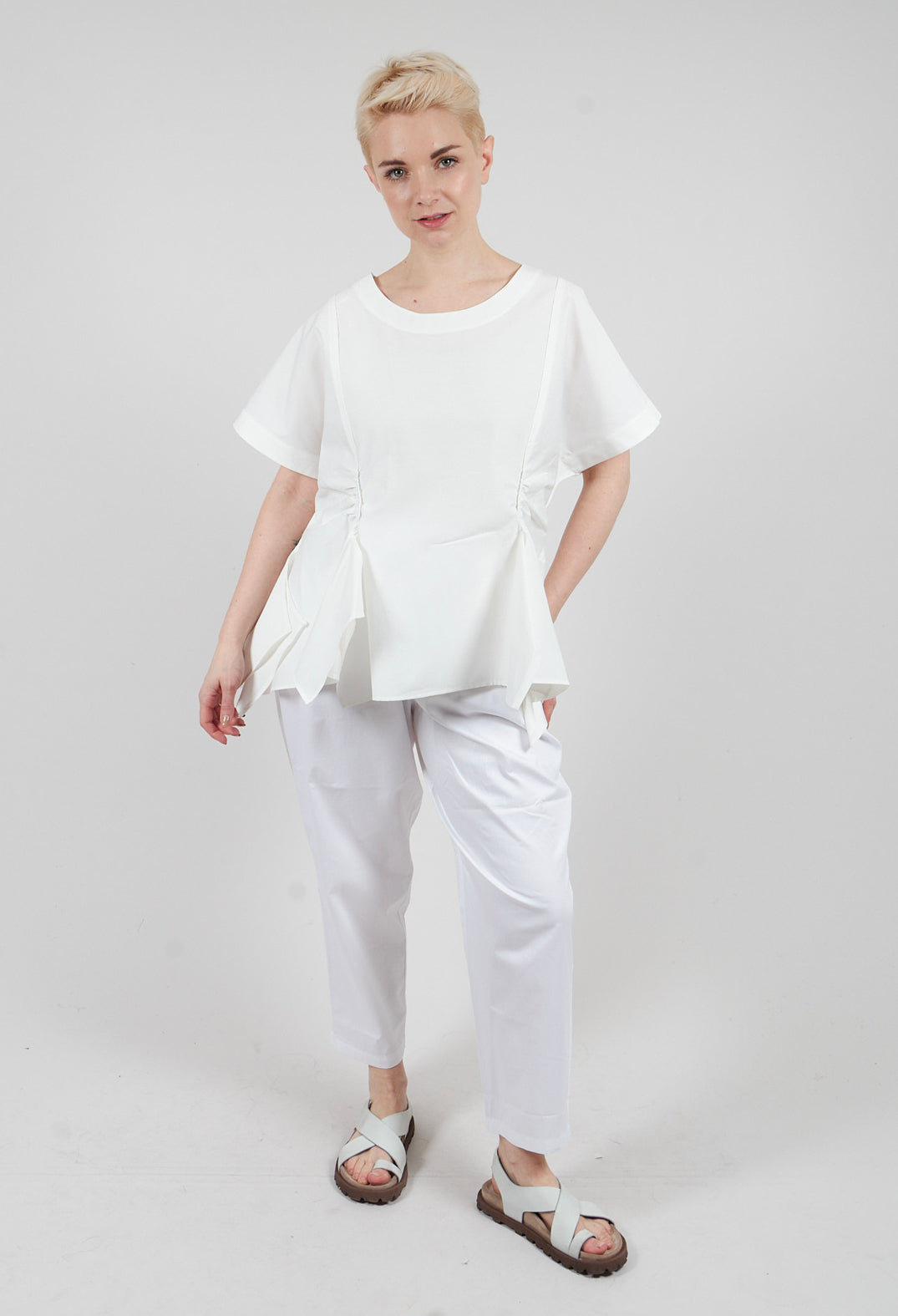 Pleat Top in White