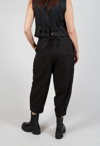 Pleated Trousers in Black