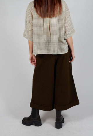 Pocket Wool Trousers in Brown