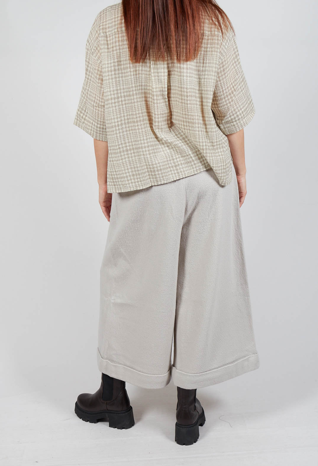 Pocket Wool Trousers in Cream