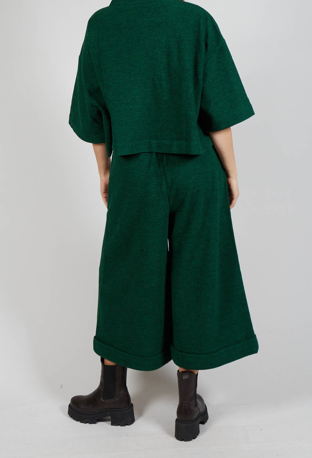 Pocket Wool Trousers in Forest