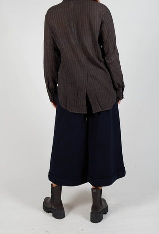 Pocket Wool Trousers in Navy