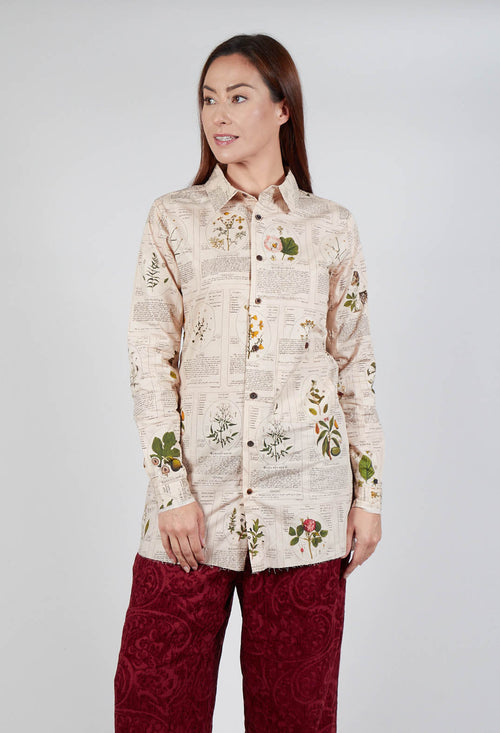 Point Collar Shirt in Winter Herbarium