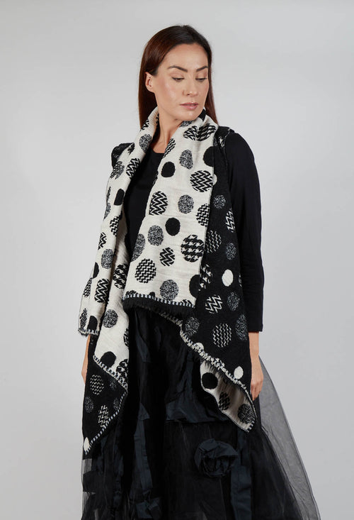 Polka Dot Gillet in Black with White Pois