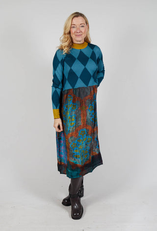 Poppy Dress in Landscape Multicolour