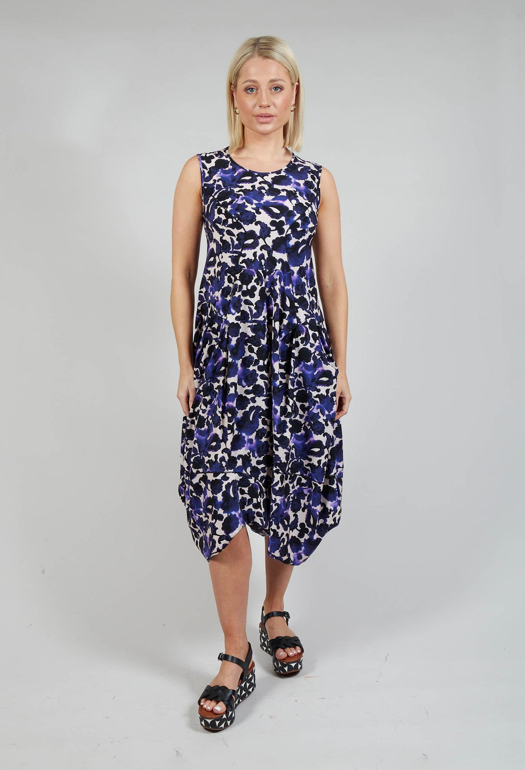 Praise Dress in Purple Print