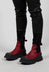 Pull On Ankle Boots in Gasoline Rosso and Cam Stretch Nero