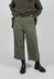 Pull On Cropped Fit Trousers in Camp