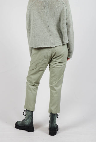 Pull On Cropped Trousers in Defender