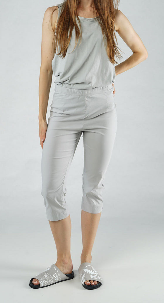 PRE-ORDER - Pull On Pleat Front Trousers in Grey Pull On Pleat Front Trousers in Grey