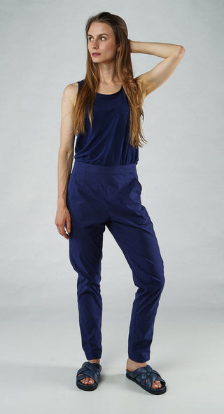 PRE-ORDER - Pull On Slim Leg Trousers in Black Pull On Slim Leg Trousers in Black (Pictured in Navy)