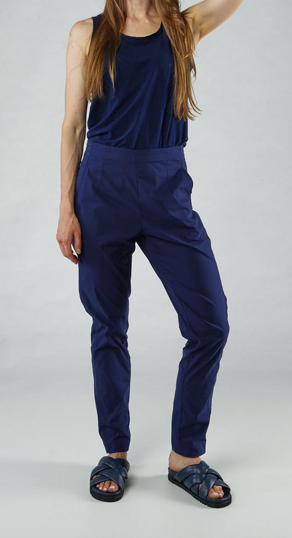 PRE-ORDER - Pull On Slim Leg Trousers in Navy Pull On Slim Leg Trousers in Navy