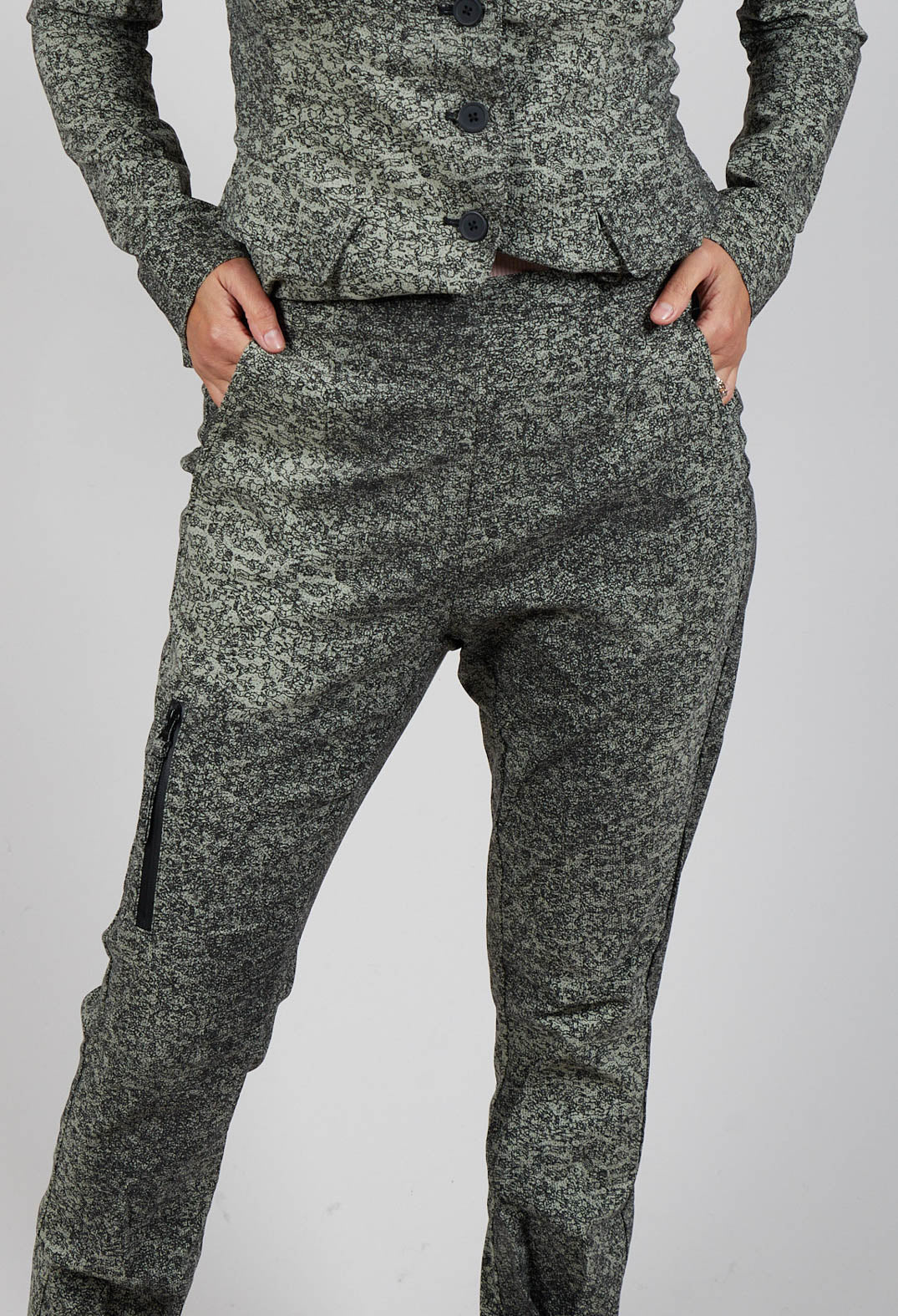 Pull On Slim Trousers in Defender Print