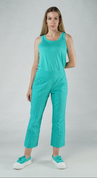 PRE-ORDER - Pull On Straight Leg Trousers in Offwhite (Pictured in Aqua)