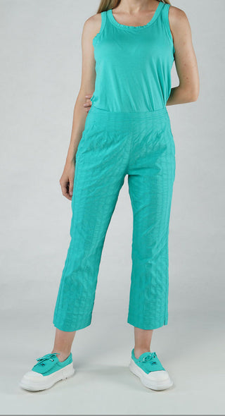 PRE-ORDER - Pull On Straight Leg Trousers in Offwhite (Pictured in Aqua)