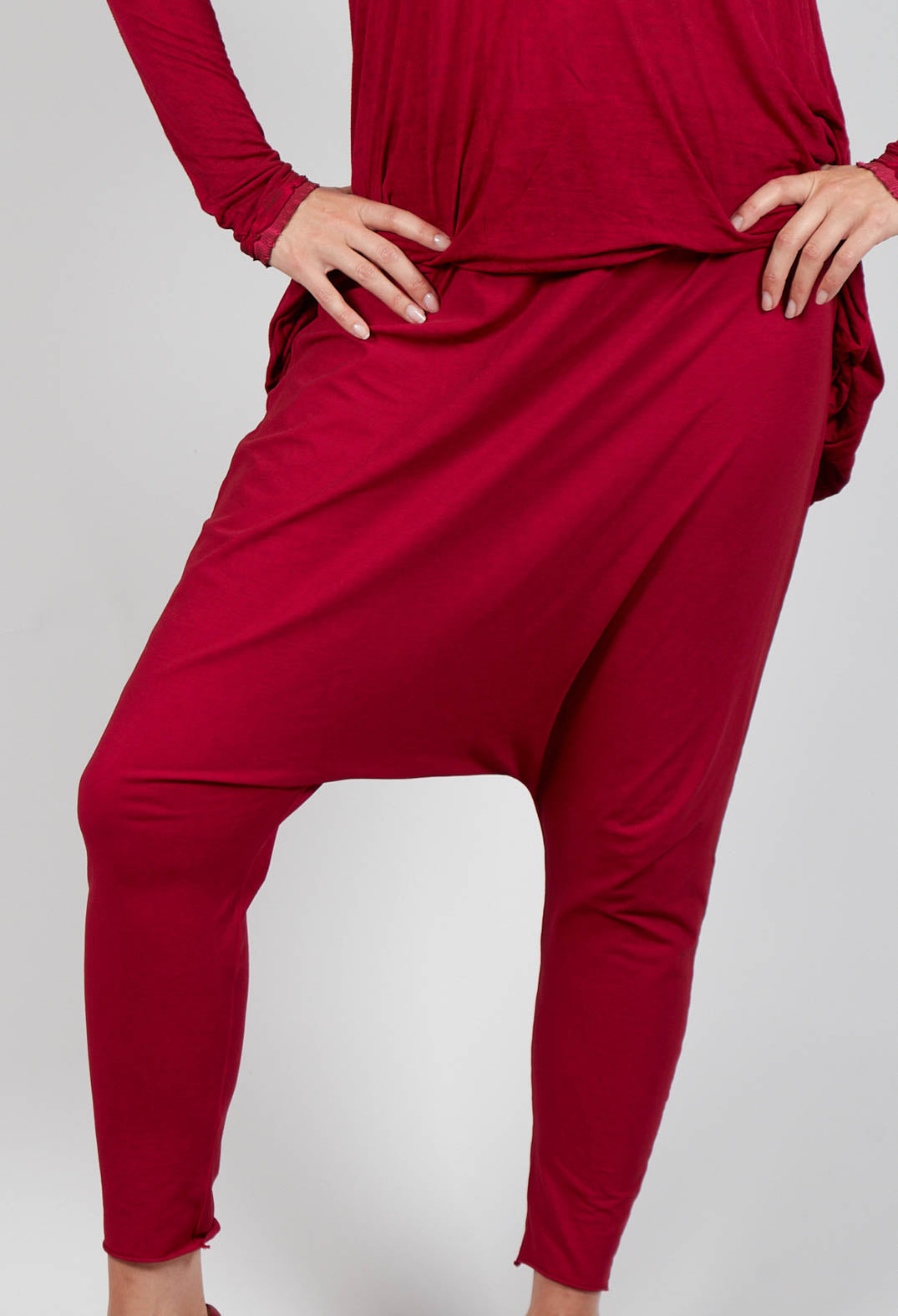 Pull on Drop Crotch Trousers in Sunset Cloud