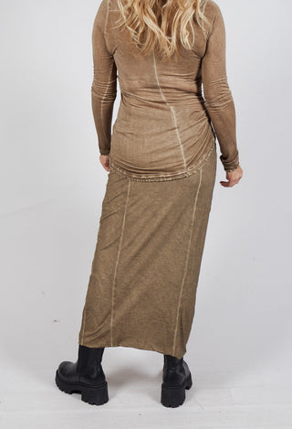 Pull on Midi Skirt in Camel Cloud