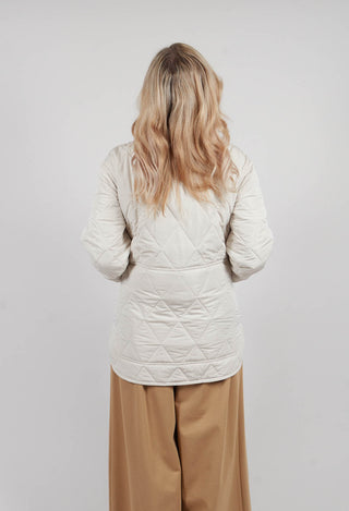 Quilted Jacket In Bone and Caramel