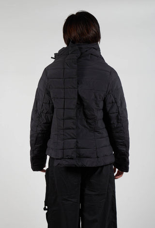 Quilted Puffer Jacket in Black