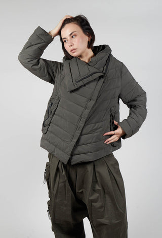 Quilted Puffer Jacket in Jungle