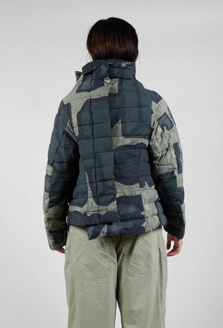 Quilted Puffer Jacket in Multicolour