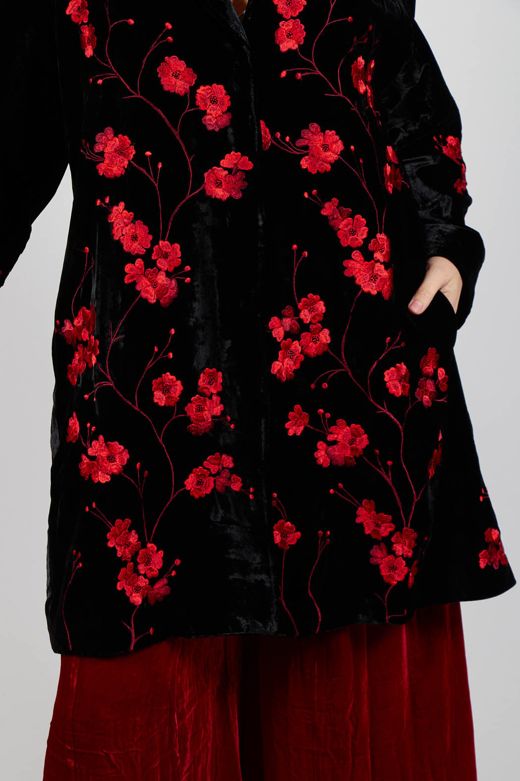 Raimonda Coat in Cherry Black