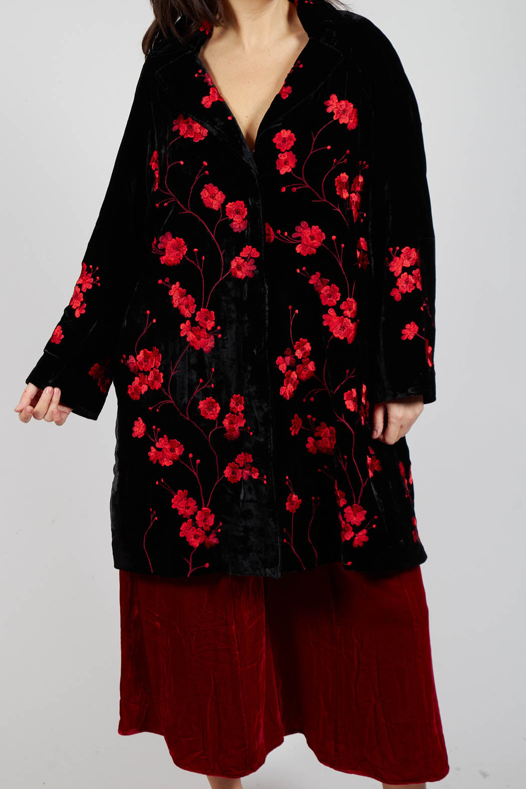 Raimonda Coat in Cherry Black