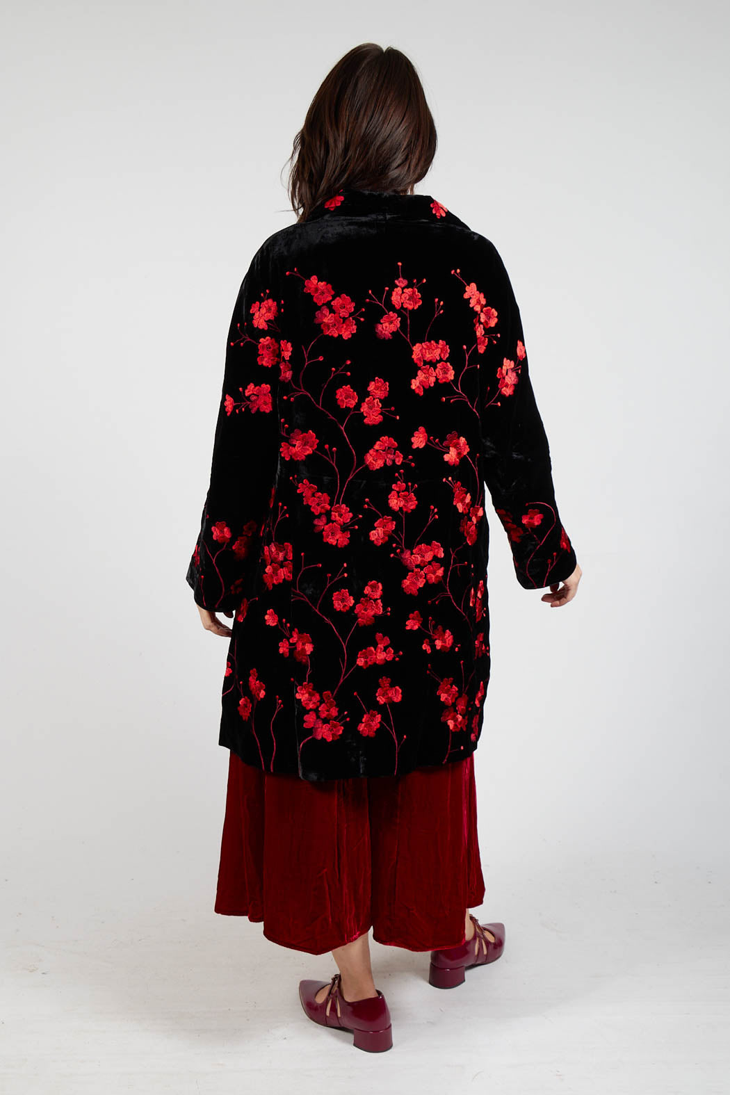 Raimonda Coat in Cherry Black