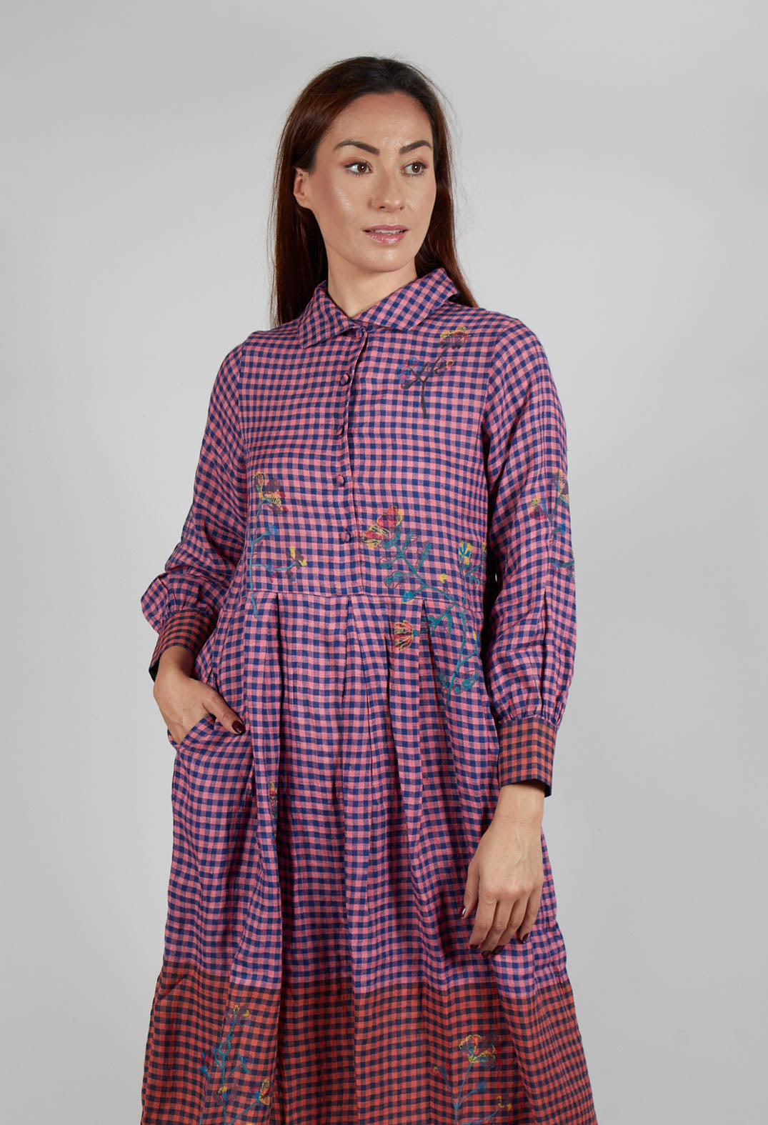 Raven Dress in Pink Gingham