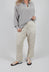 Raw Hem Trouser in Original Beige