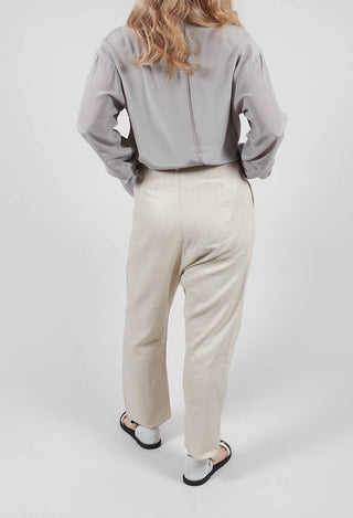 Raw Hem Trouser in Original Beige