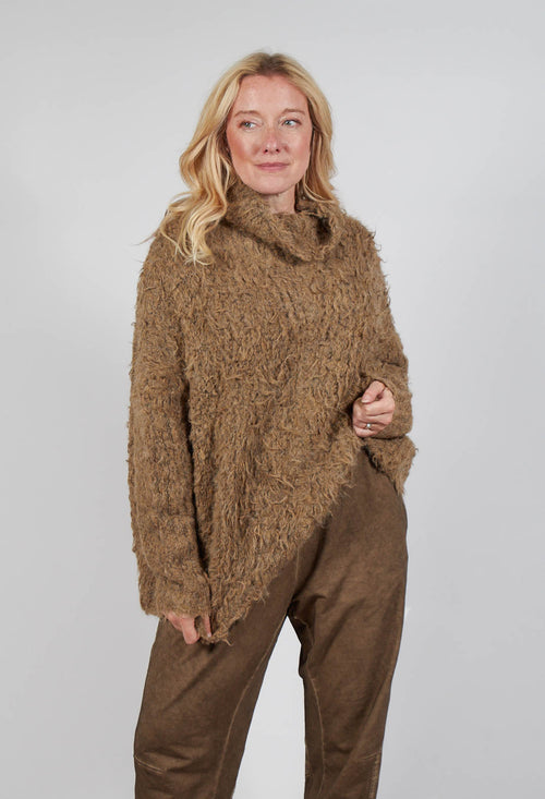 Relaxed Alpaca Jumper in Camel Mel