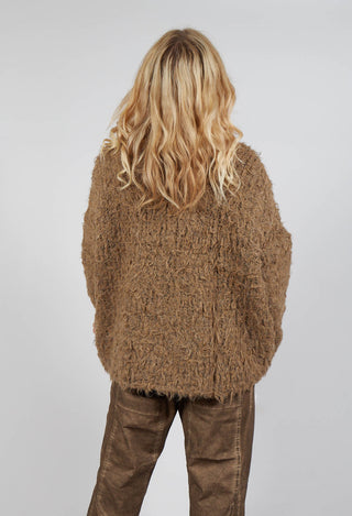 Relaxed Alpaca Jumper in Camel Mel