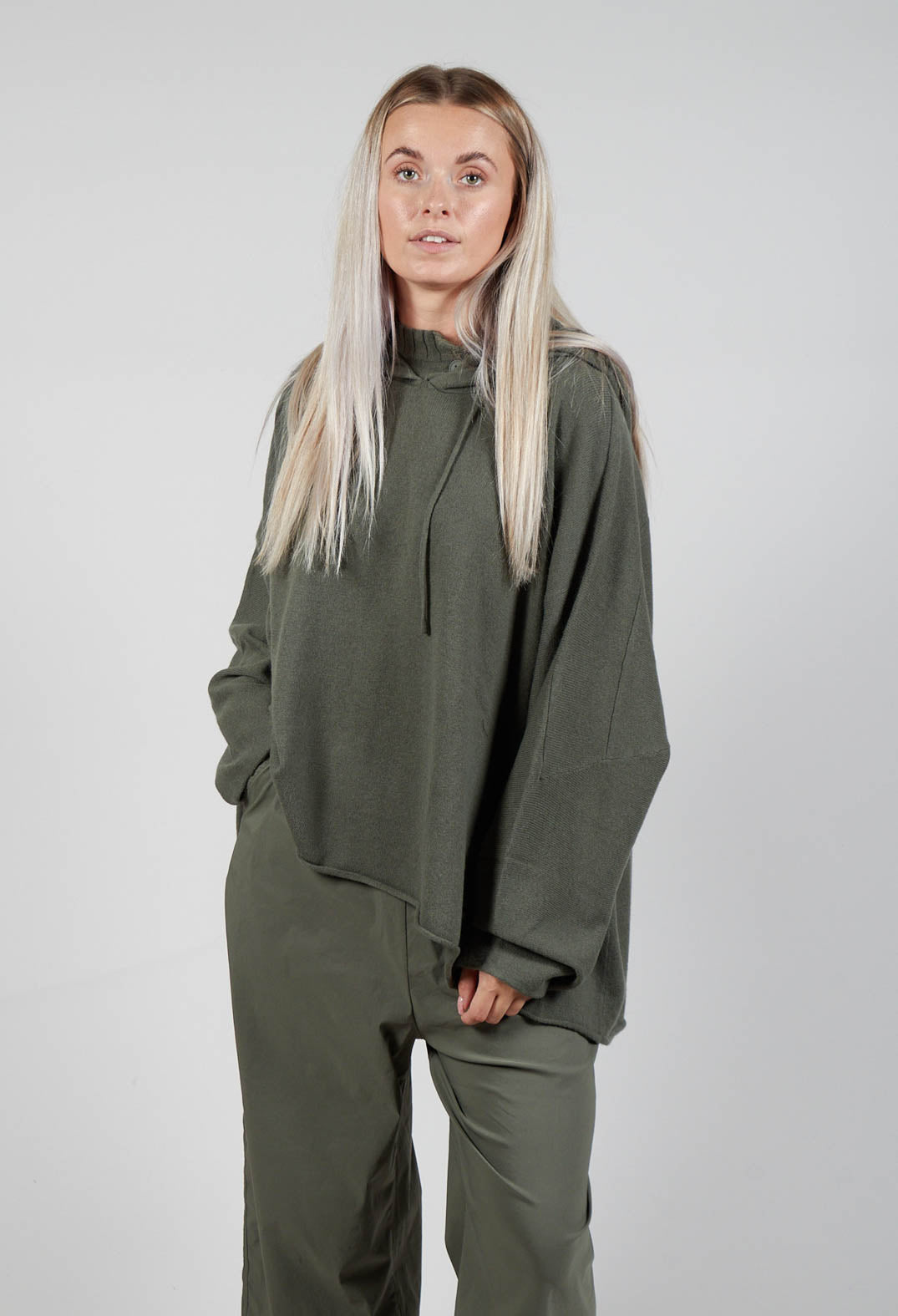 Relaxed Fit Hooded Jumper in Camp