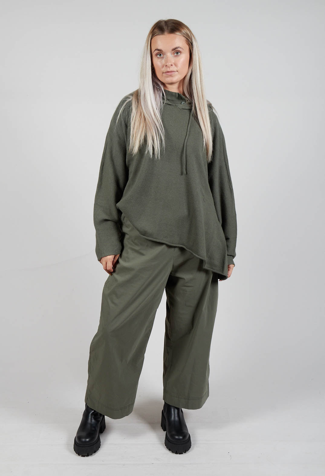 Relaxed Fit Hooded Jumper in Camp