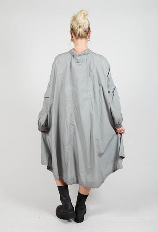 Relaxed Fit Shirt Dress in Pencil Cloud