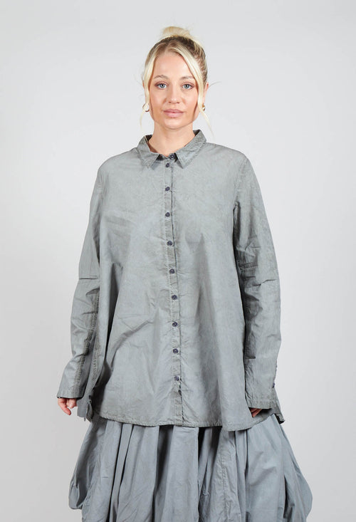 Relaxed Fit Shirt in Pencil Cloud