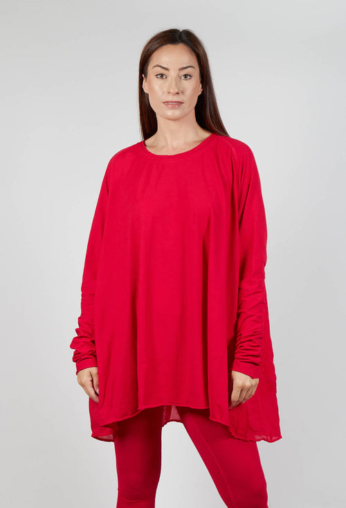 Relaxed Jersey Top in Cardinal Cloud